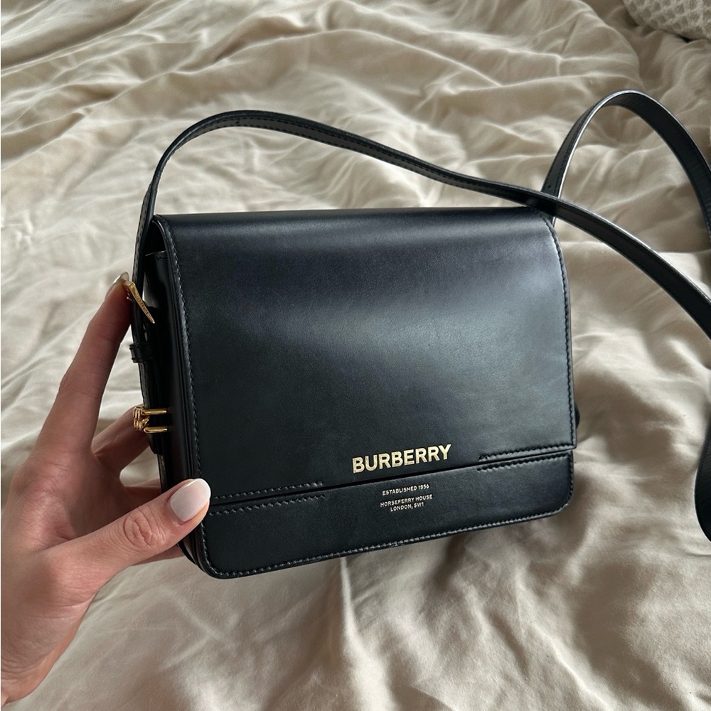 Burberry Black Leather Crossbody Bag